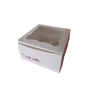 Caja para 4 cup cake